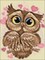 Owl in Love WD296 5.9 x 7.9 inches Wizardi Diamond Painting Kit